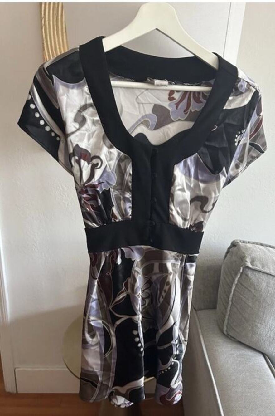 Y2K Vtg Babydoll Top S Floral Whimsigoth Fairy Dark Romance